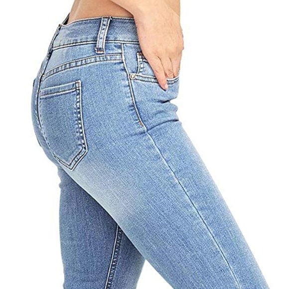 Wax Light Wash Mid Waist Boot Cut Jeans - Picture 4 of 9